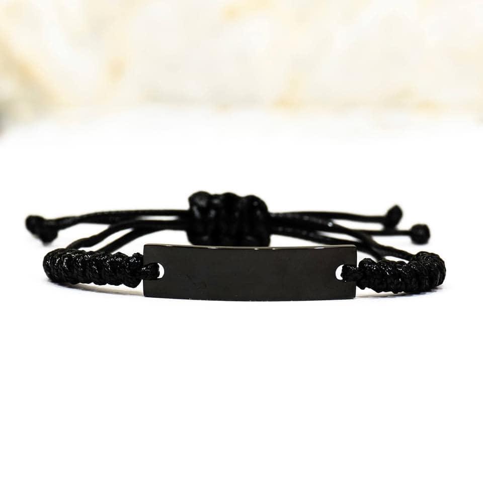 Stepbrother Christmas Perfect Gifts, Stepbrother Black Rope Bracelet, Motivational Stepbrother Engraved Gifts, Birthday Gifts For Stepbrother, To My Stepbrother Life is learning to dance in the rain, finding good in each day. I'm always with you - Mallard Moon Gift Shop