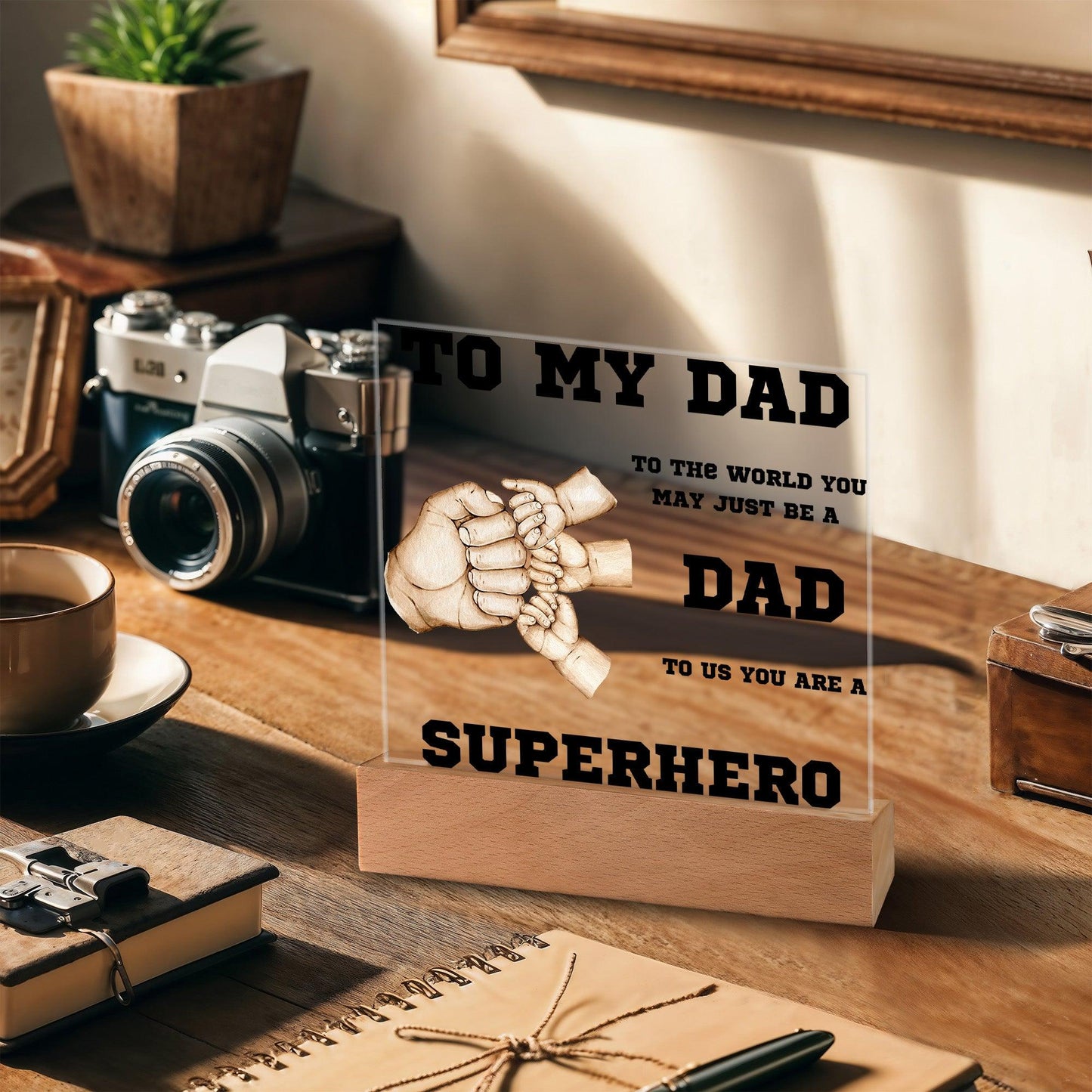 To My Dad You Are A Superhero Personalized Acrylic Plaque