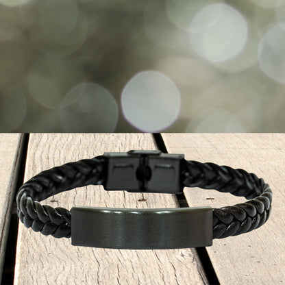 Remarkable Physical Therapist Gifts, Your dedication and hard work, Inspirational Birthday Christmas Unique Braided Leather Bracelet For Physical Therapist, Coworkers, Men, Women, Friends