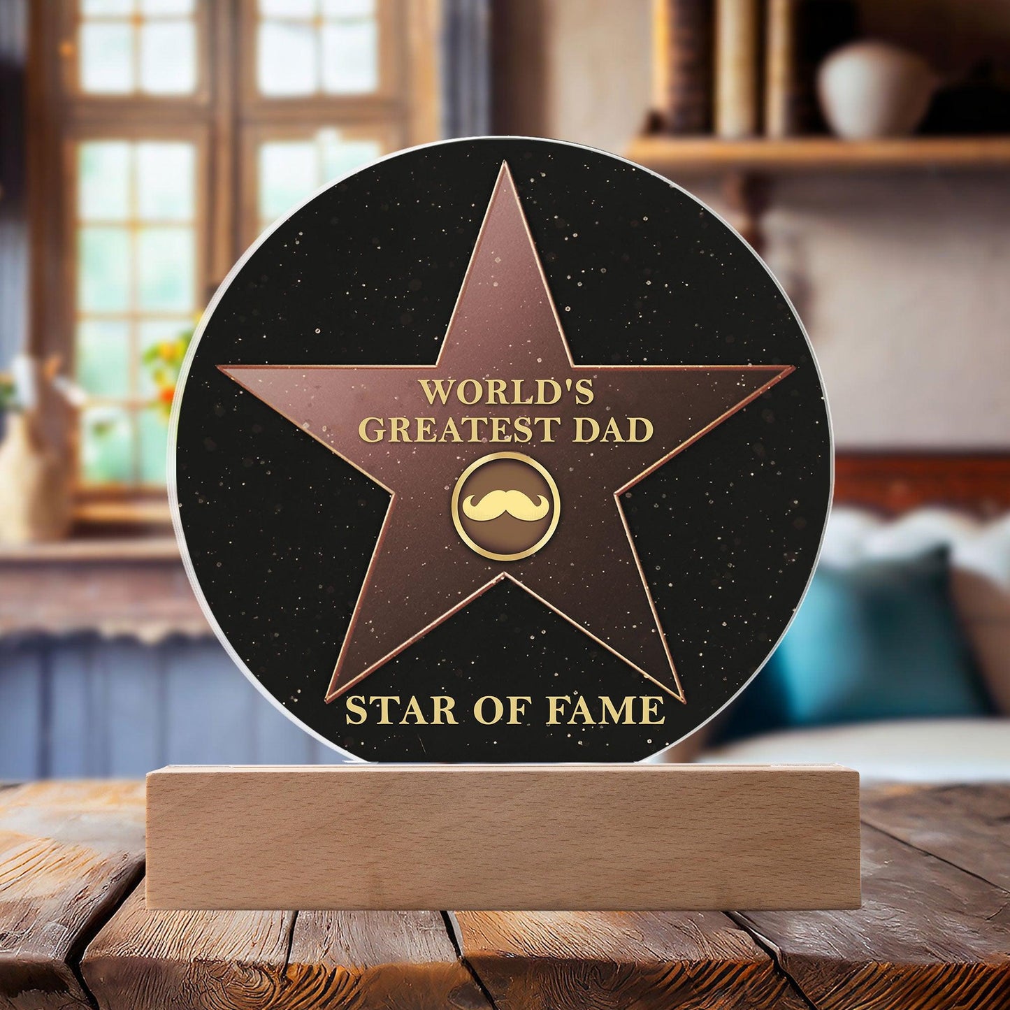 World's Greatest Dad Star of Fame Acrylic Plaque