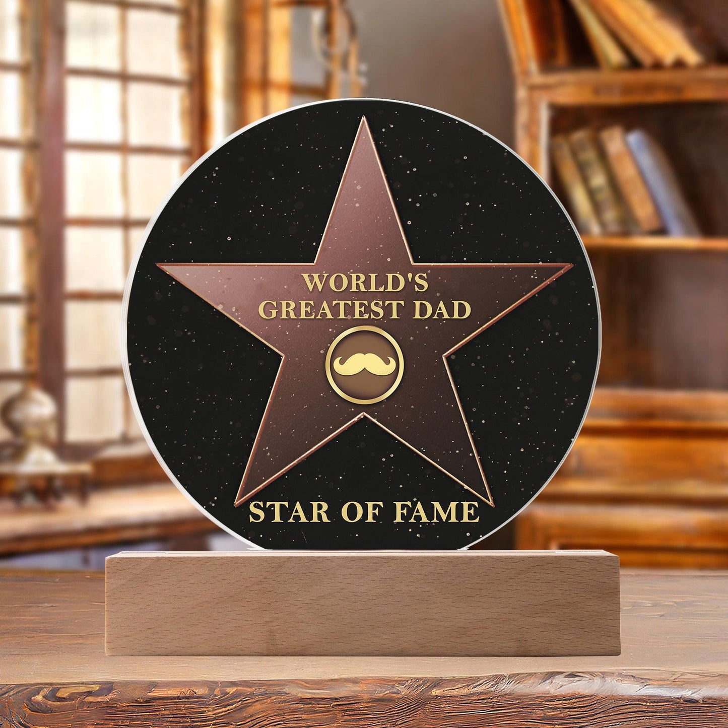 World's Greatest Dad Star of Fame Acrylic Plaque