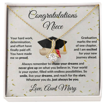 Niece Class of 2024 Graduation Gift from Aunt Alluring Beauty Pendant Necklace