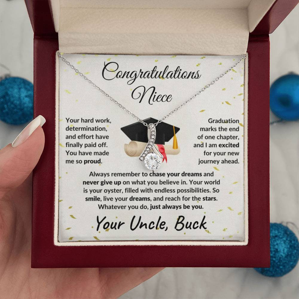 Niece Graduation Gift from Uncle Pendant Necklace