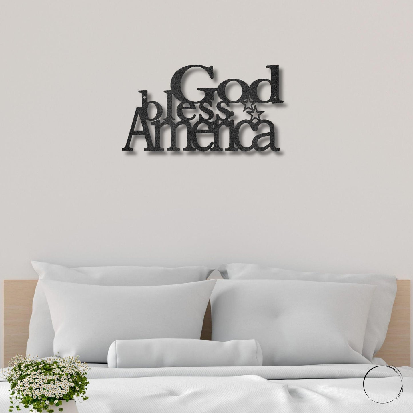 God Bless America Metal Art Wall Sign