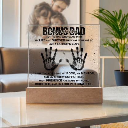 Bonus Dad You are my Rock Acrylic Plaque