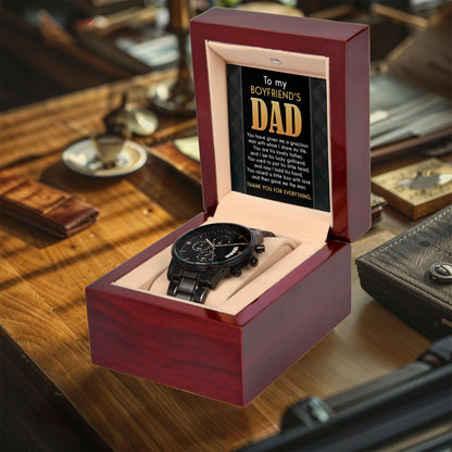 Boyfriend's Dad Chronograph Wrist Watch You Gave Me A Gracious Man Father's Day Birthday Gift