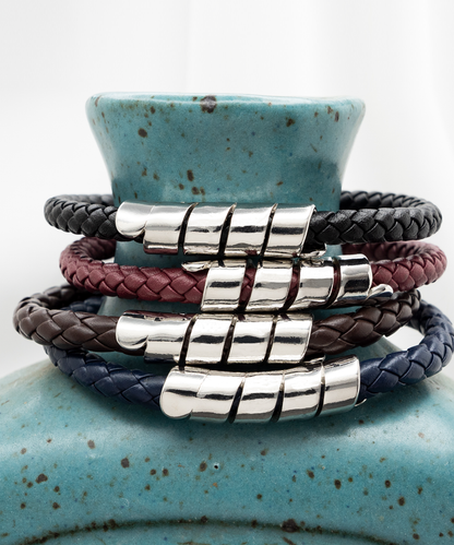 To My Husband - I Found My Love - Braided Leather Men's Bracelet