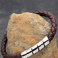 Gift for Son Brown Vegan Leather Braided Men's Bracelet