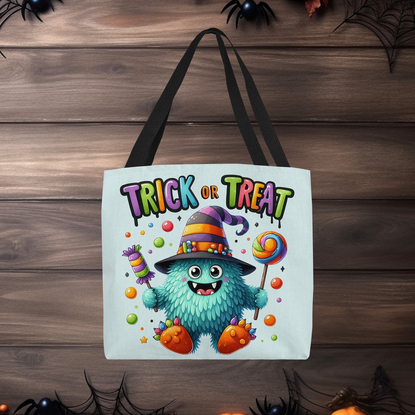 Trick or Treat Candy Monster Halloween Tote Bag