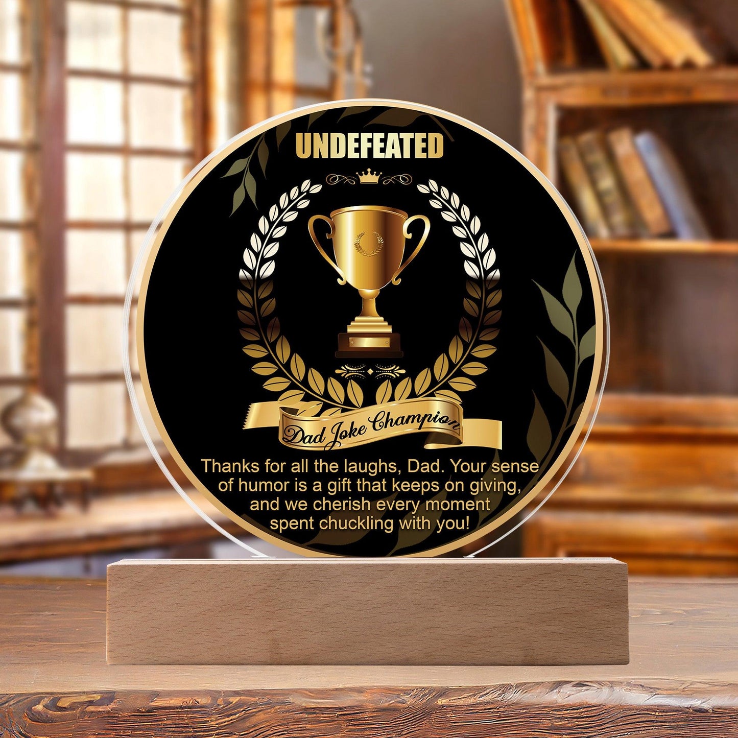 Dad Joke Undefeated Champion Acrylic Plaque Award