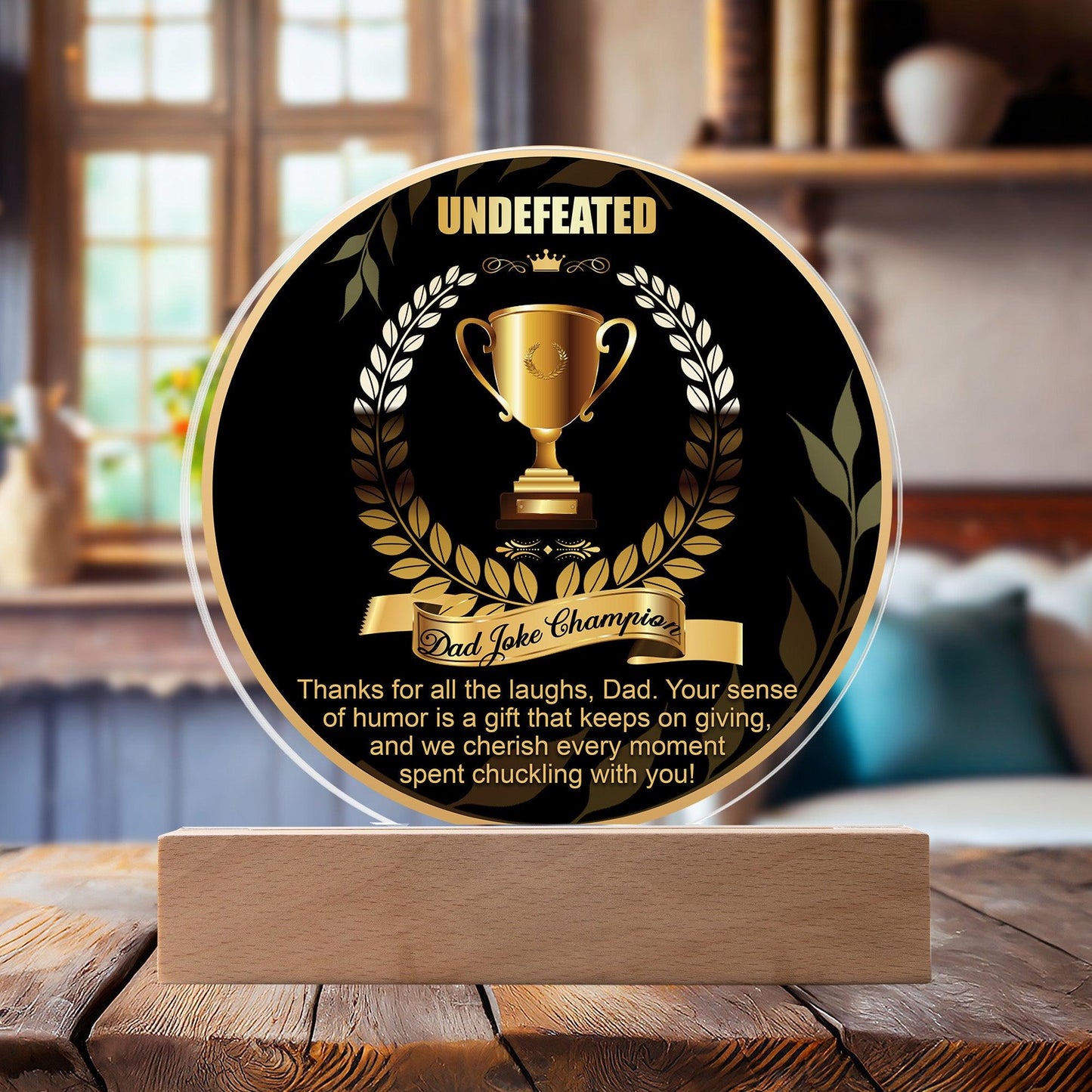 Dad Joke Undefeated Champion Acrylic Plaque Award