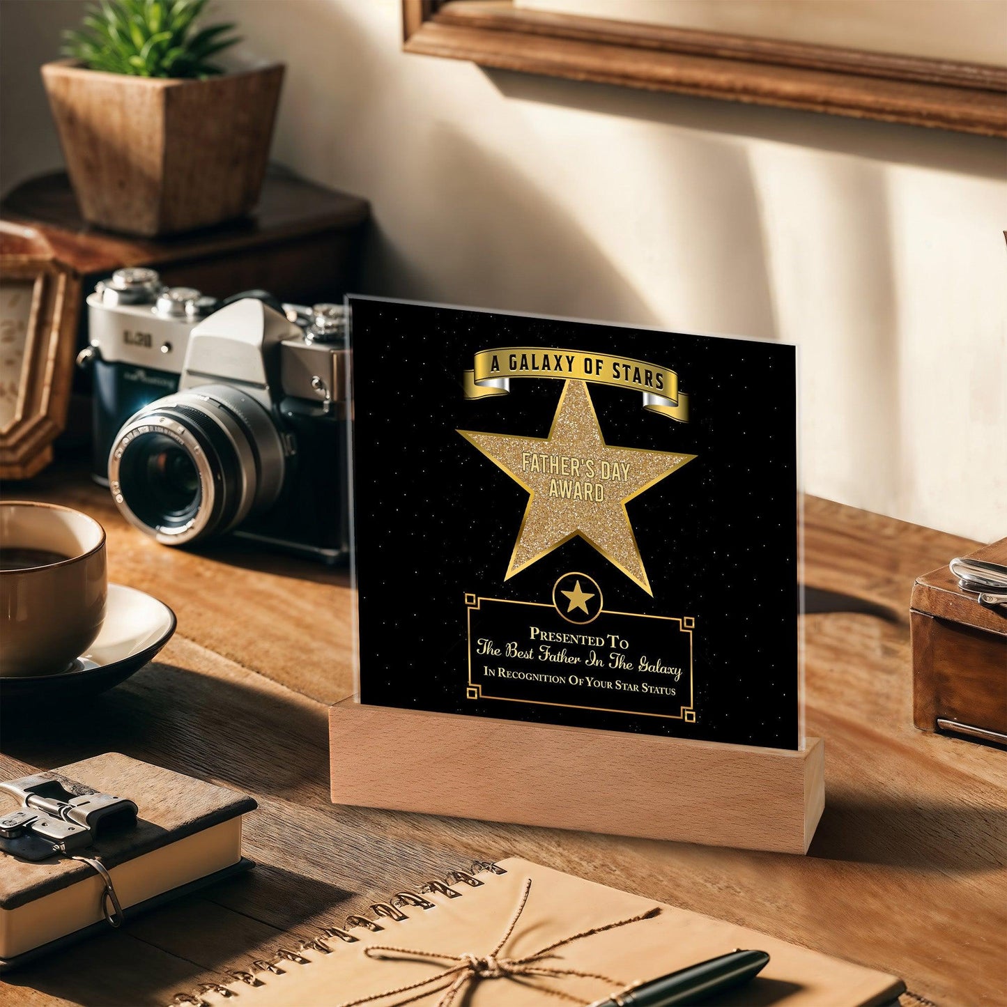 Father's Day Award for Best Father in the Galaxy Acrylic Plaque