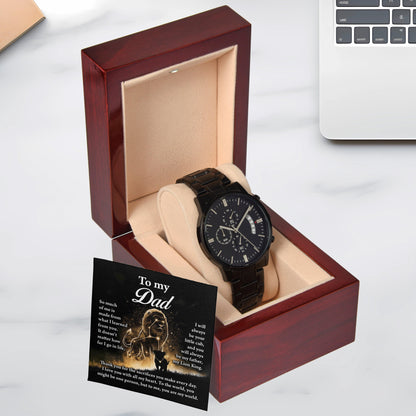 Dad Gift - My Lion King - Black Chronograph Watch