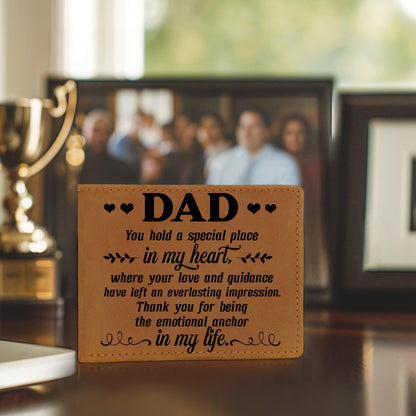 Dad Gift You Hold a Special Place in my Heart Leather Wallet