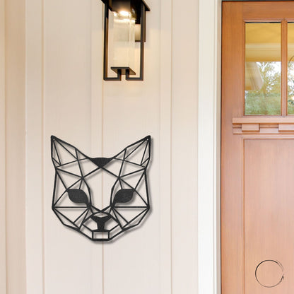 Cat Geometric Indoor Outdoor Steel Wall Sign