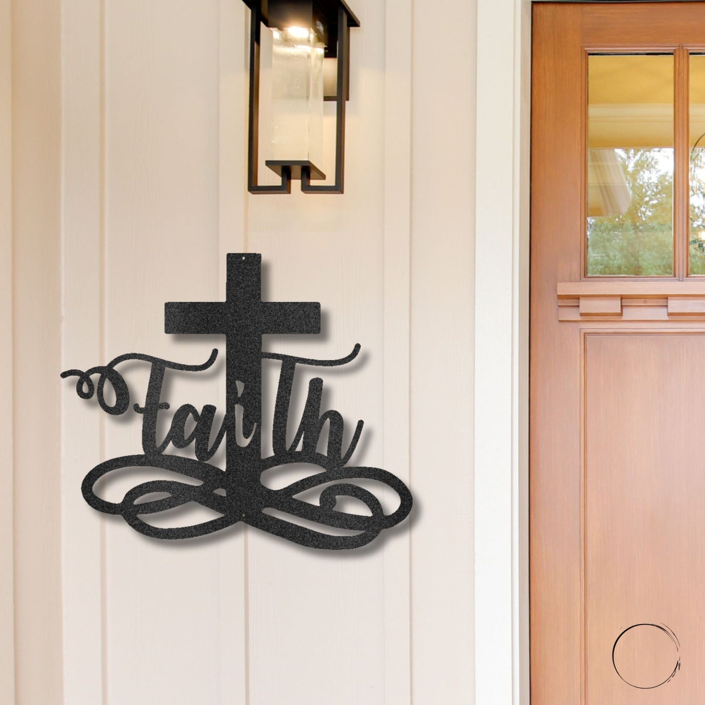 Faith Cross Metal Wall Art Spiritual Home Decor