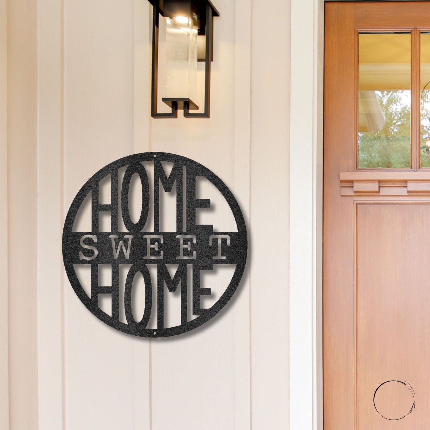 Home Sweet Home Circle Metal Art Wall Sign