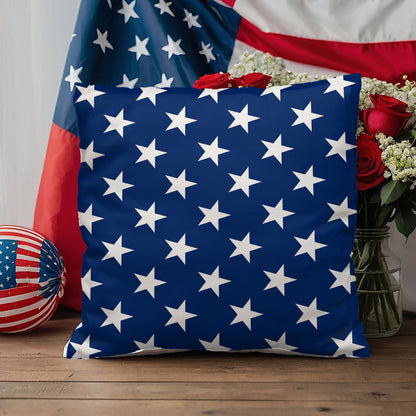 American Flag Stars and Stripes Patriotic Indoor-Outdoor Pillow