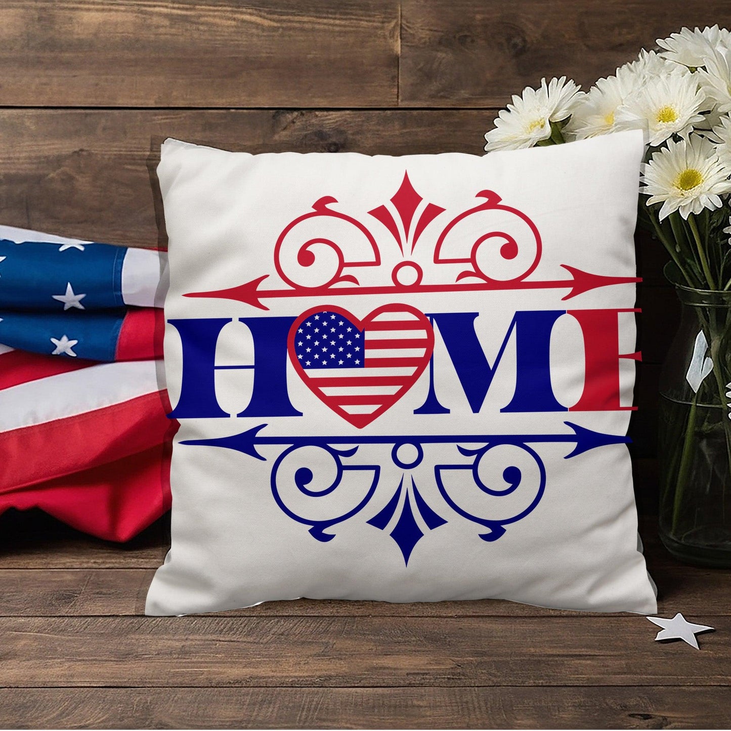 Home Patriotic Indoor-Outdoor Pillow