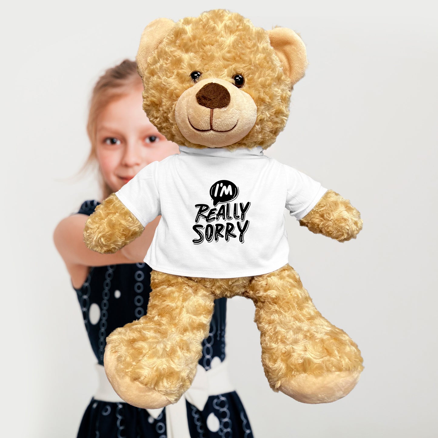 Apology Gift - I Am Really Sorry - Plush Lamb, Panda, or Teddy Bear with Tee Shirt