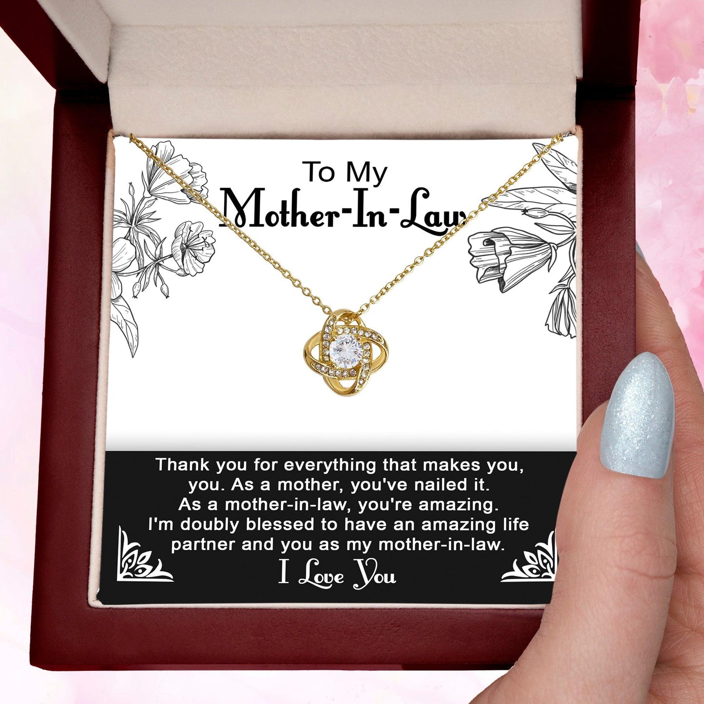 To My Mother-in-Law You Nailed It as a Mother Pendant Necklace