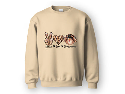 Peace Love Thanksgiving Holiday Sweatshirt