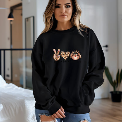 Peace Love Thanksgiving Holiday Sweatshirt