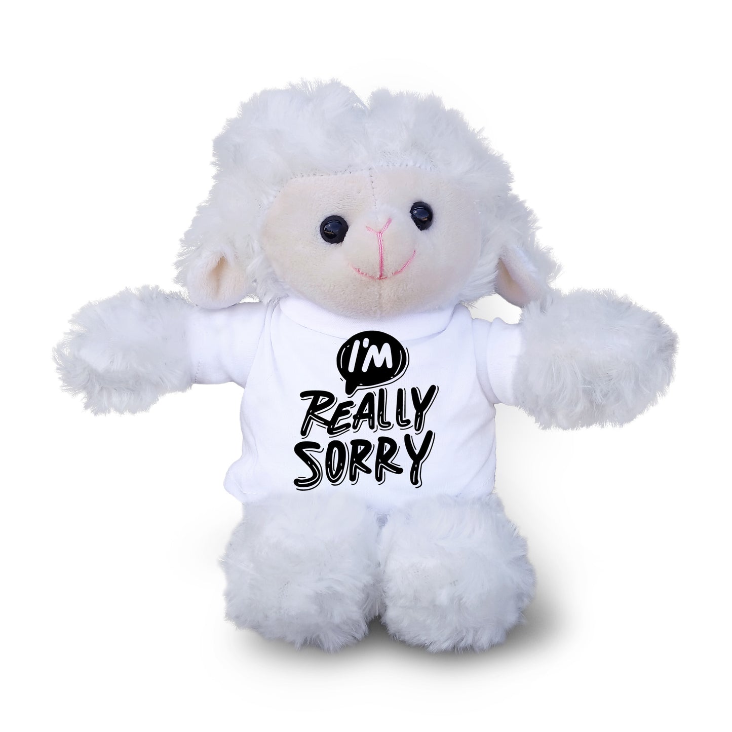 Apology Gift - I Am Really Sorry - Plush Lamb, Panda, or Teddy Bear with Tee Shirt