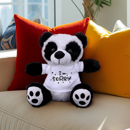 Apology Gift - I am Sorry - Plush Panda Bear with Tee Shirt