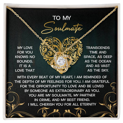 Gift for Soulmate - My Love is as Vast as the Sky - Love Knot Pendant Necklace