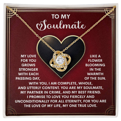 Gift for Soulmate - One True Love - Love Knot Pendant Necklace