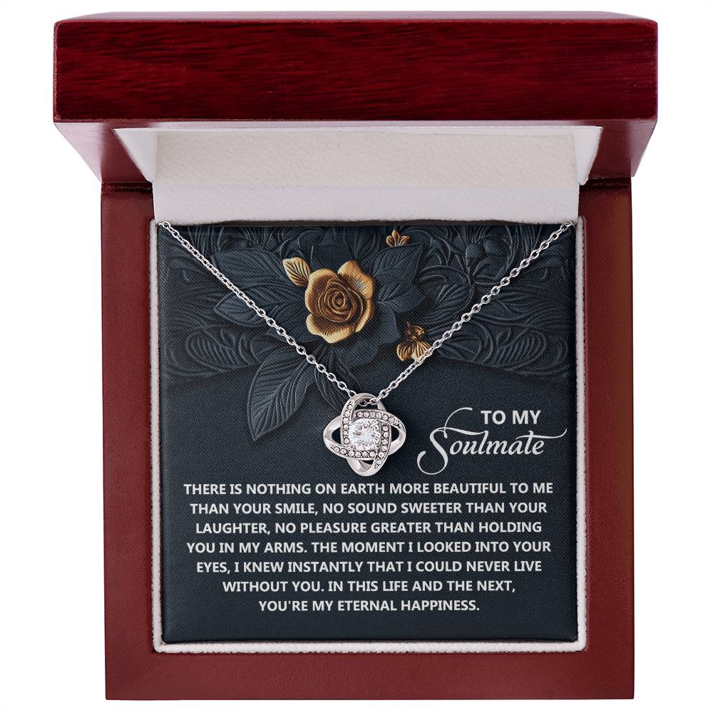 Gift for Soulmate - Eternal Happiness - Love Knot Pendant Necklace