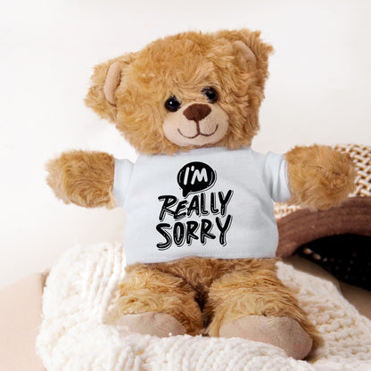 Apology Gift - I Am Really Sorry - Plush Lamb, Panda, or Teddy Bear with Tee Shirt