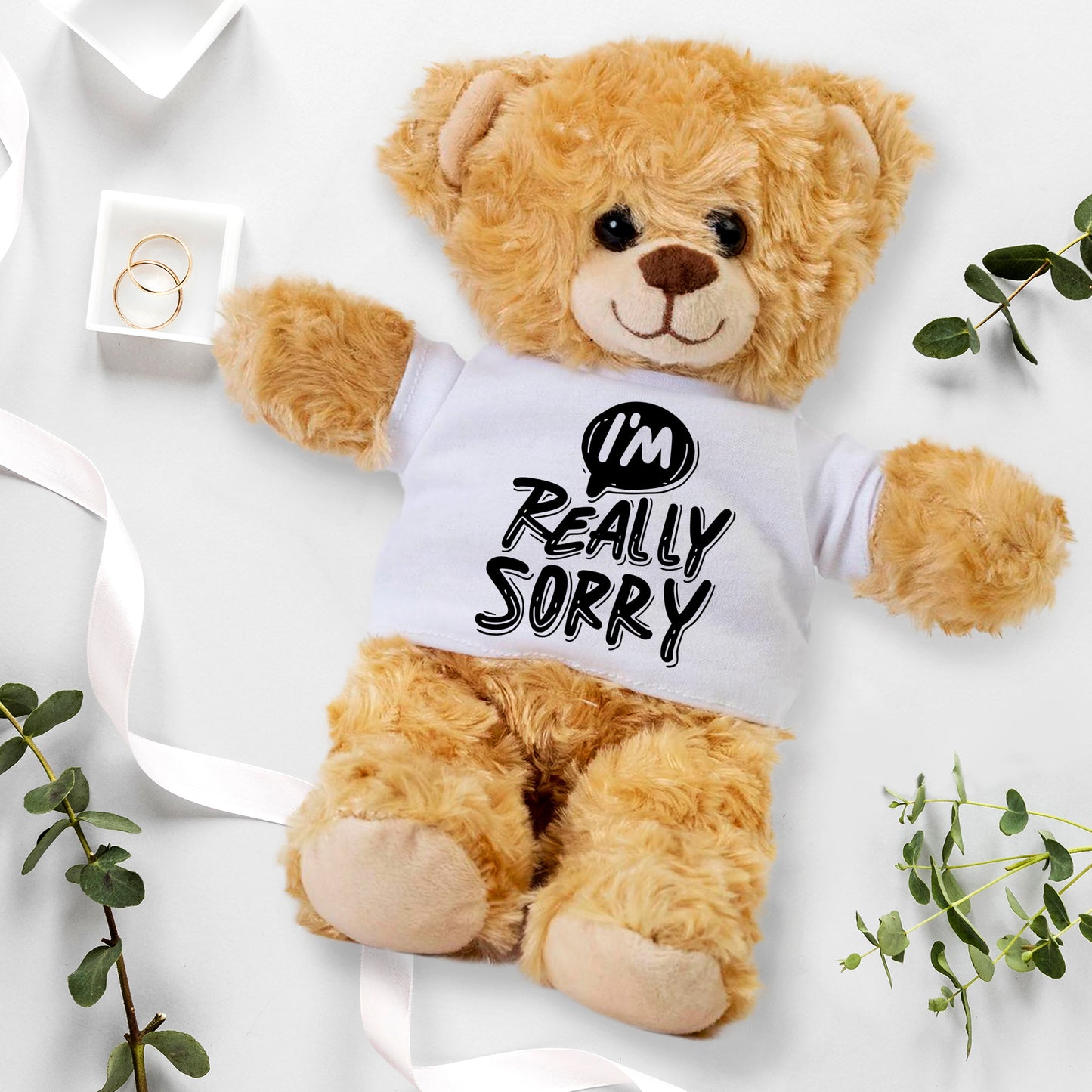 Apology Gift - I Am Really Sorry - Plush Lamb, Panda, or Teddy Bear with Tee Shirt