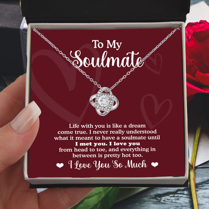 Gift for Soulmate - Life With You Is Like a Dream - Love Knot Necklace