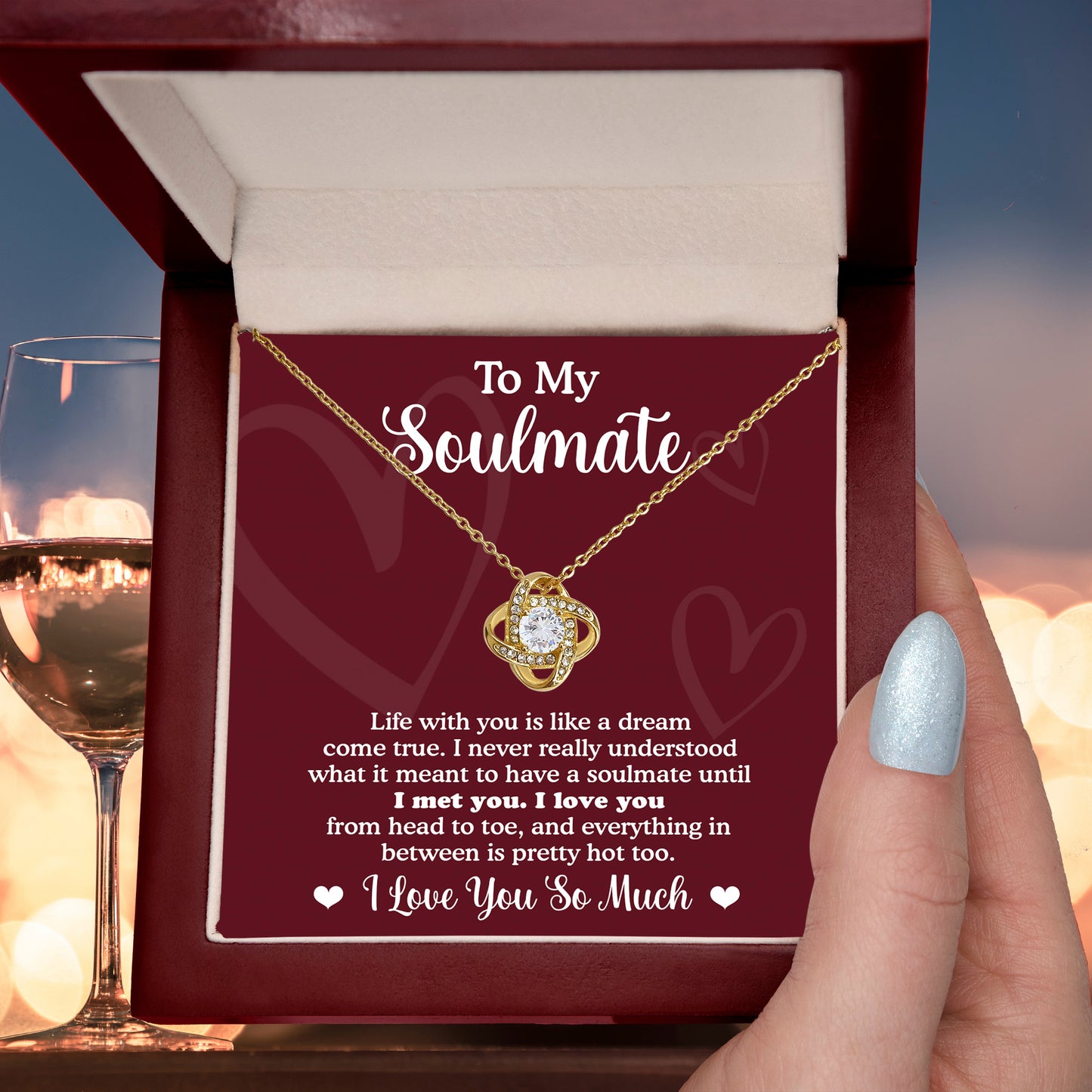 Gift for Soulmate - Life With You Is Like a Dream - Love Knot Necklace