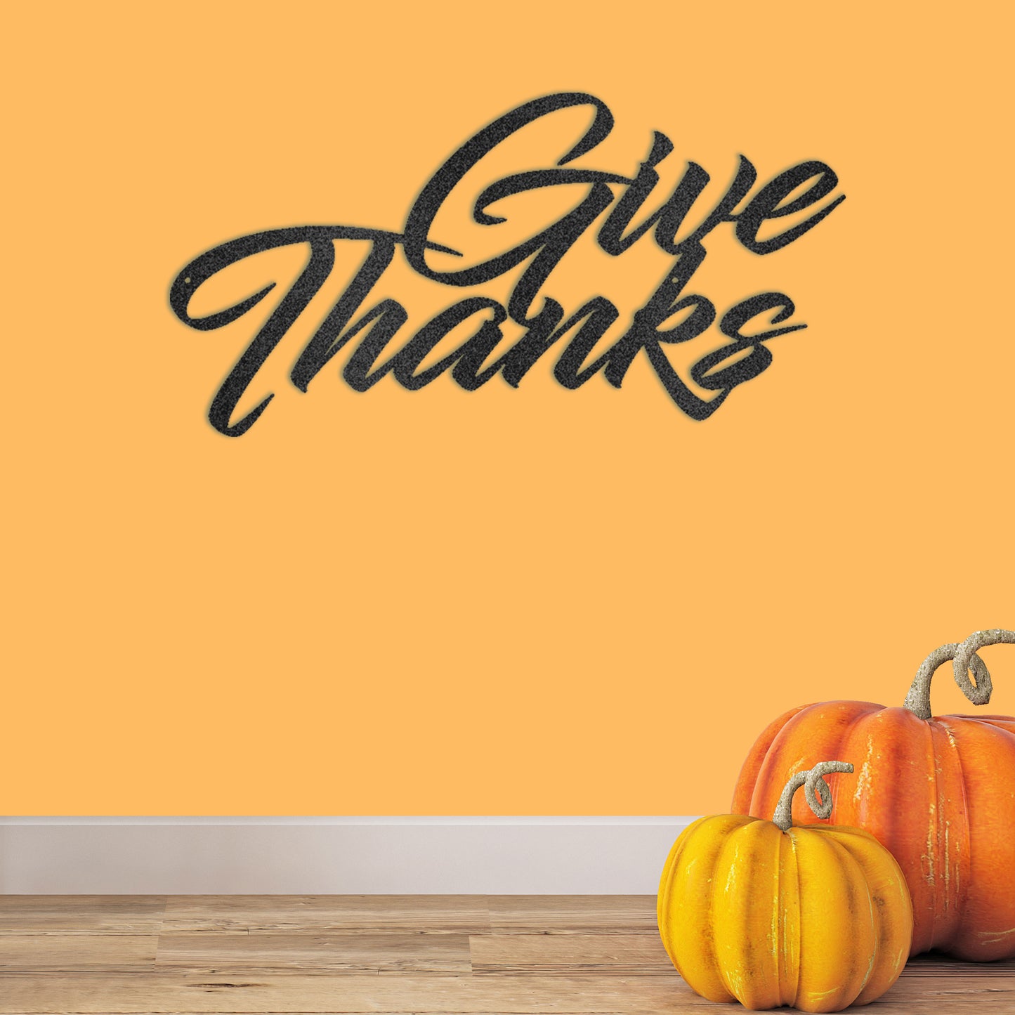 Give Thanks Indoor Outdoor Steel Wall Sign Metal Art