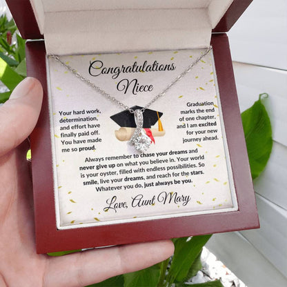 Niece Class of 2024 Graduation Gift from Aunt Alluring Beauty Pendant Necklace