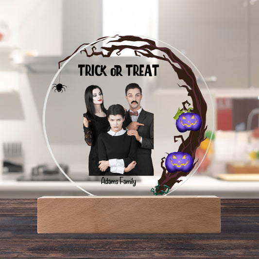 Halloween Trick or Treat Custom Photo Upload Keepsake Acrylic Plaque