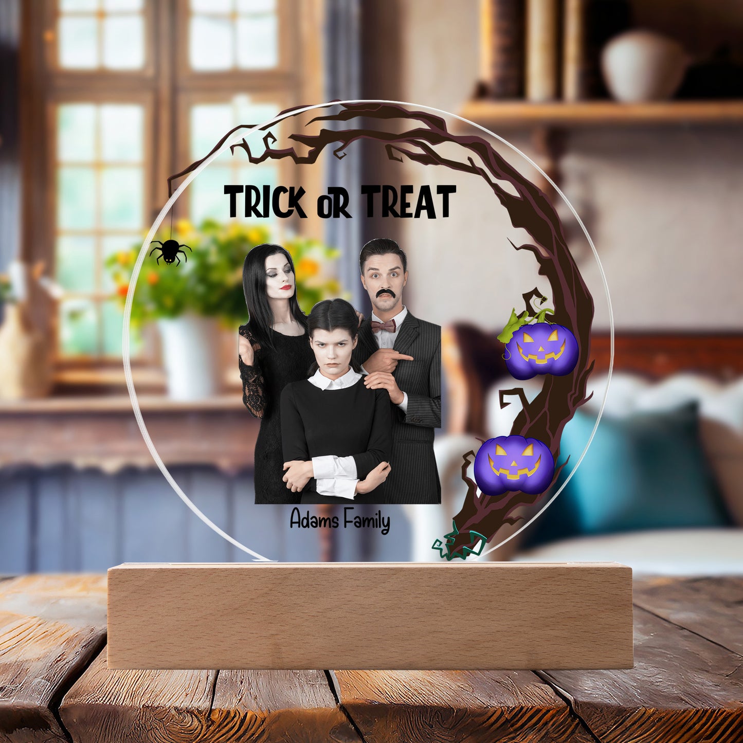 Halloween Trick or Treat Custom Photo Upload Keepsake Acrylic Plaque