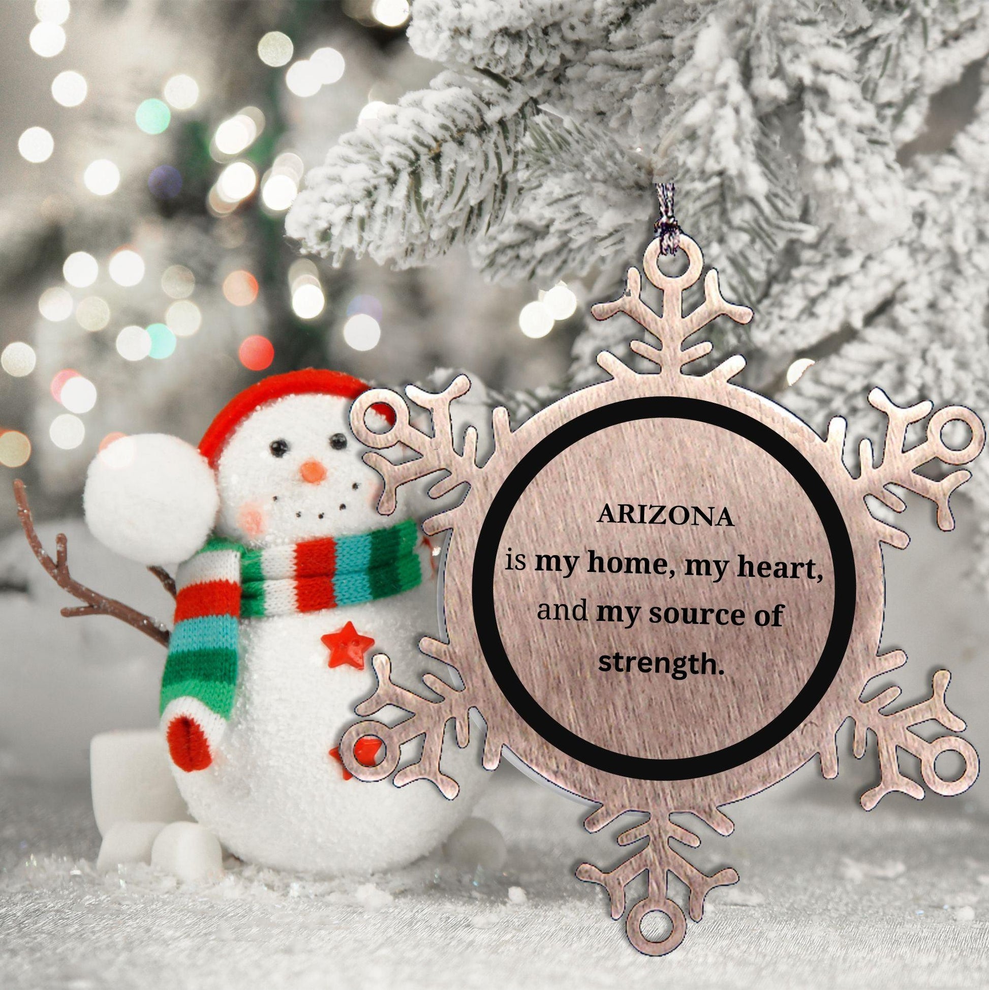 Alabama is my home Gifts, Lovely Alabama Birthday Christmas Snowflake Ornament For People from Alabama, Men, Women, Friends - Mallard Moon Gift Shop