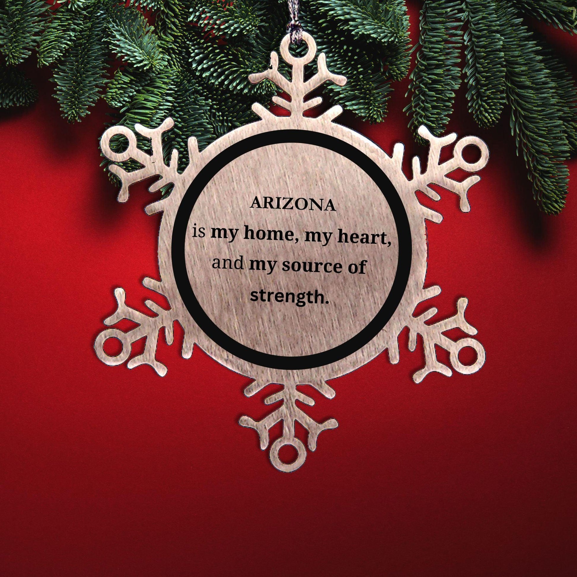 Alabama is my home Gifts, Lovely Alabama Birthday Christmas Snowflake Ornament For People from Alabama, Men, Women, Friends - Mallard Moon Gift Shop