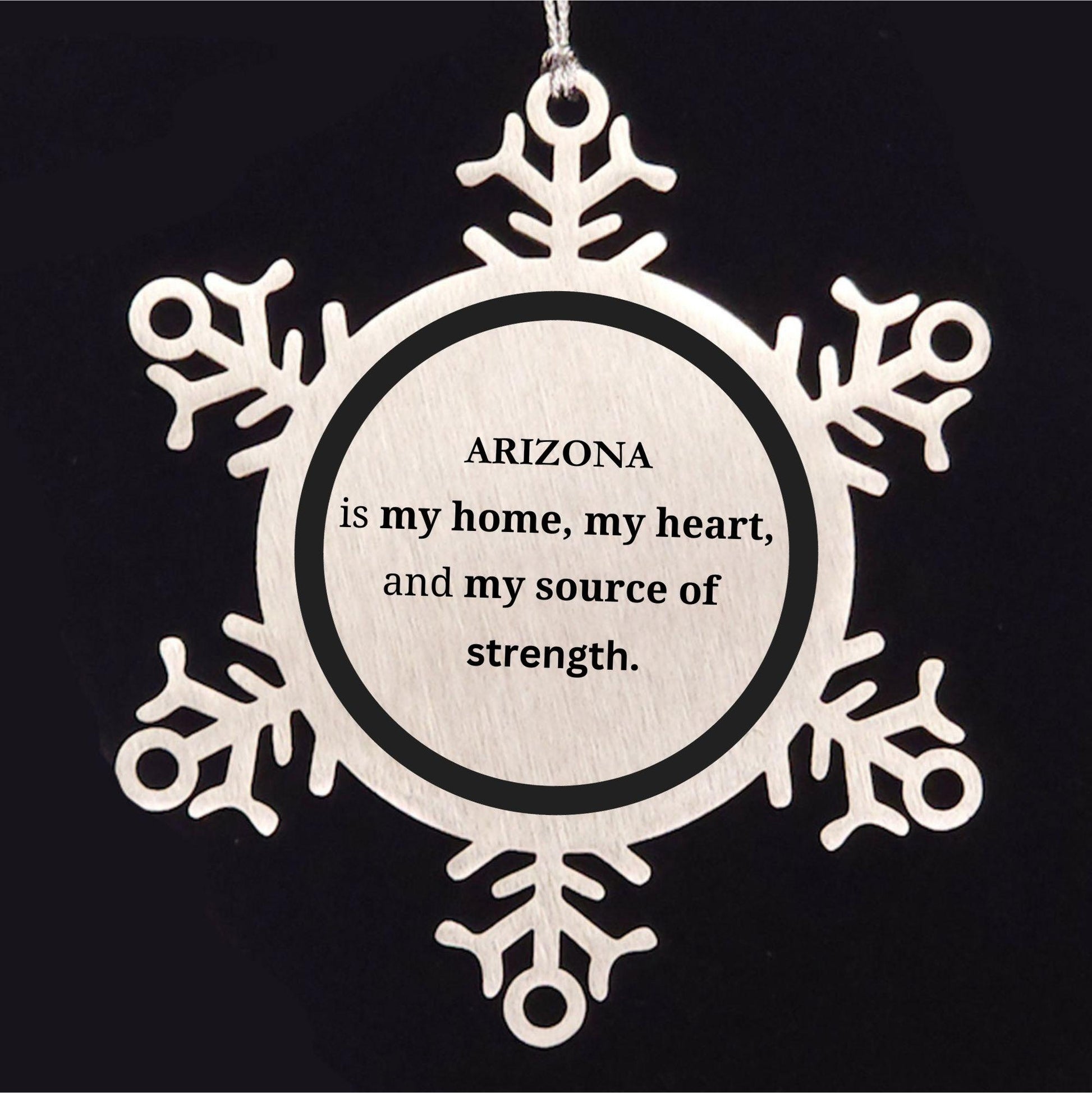 Alabama is my home Gifts, Lovely Alabama Birthday Christmas Snowflake Ornament For People from Alabama, Men, Women, Friends - Mallard Moon Gift Shop