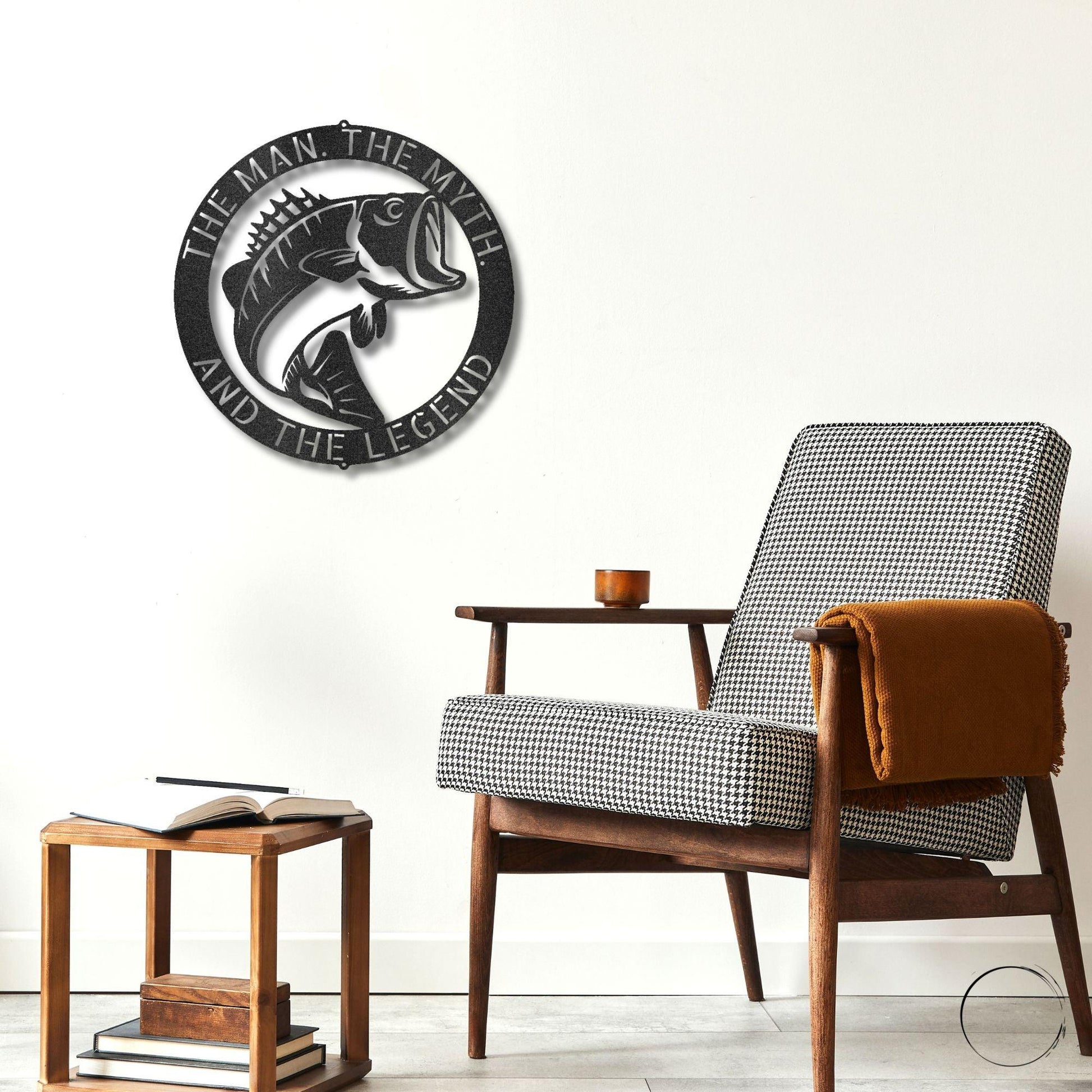 Angler's Dream: Personalized Bass Fish Metal Wall Sign - Mallard Moon Gift Shop