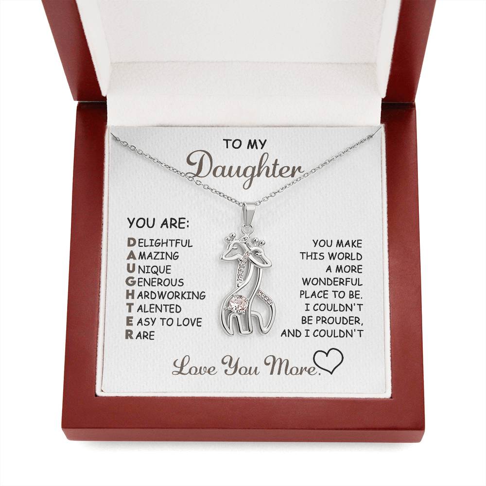 Daughter Birthday Graduation Christmas Gift - Wonderful Place To Be Giraffe Pendant Necklace