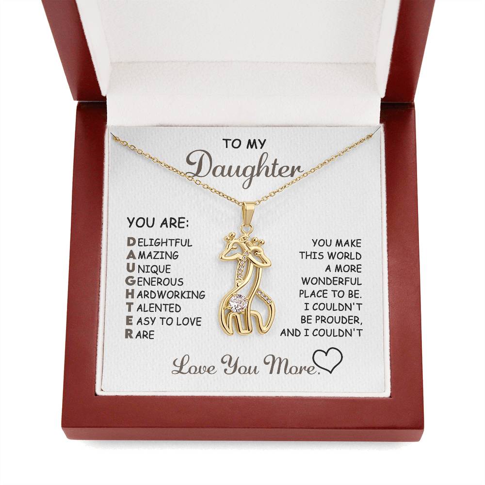 Daughter Birthday Graduation Christmas Gift - Wonderful Place To Be Giraffe Pendant Necklace