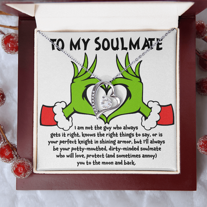 Soulmate Gift - I Am Not the Perfect Knight - Forever Love Pendant Necklace