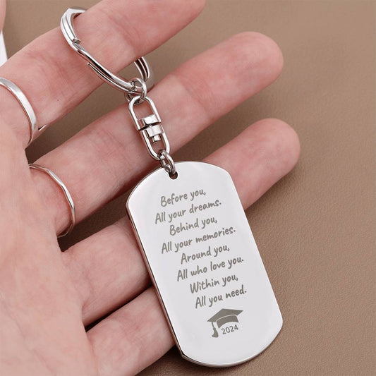 Graduation Class of 2024 Personalized Engraved Keychain