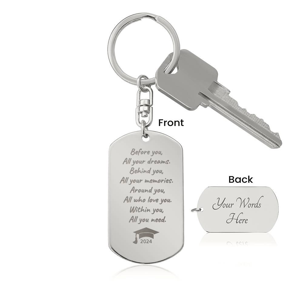 Graduation Class of 2024 Personalized Engraved Keychain