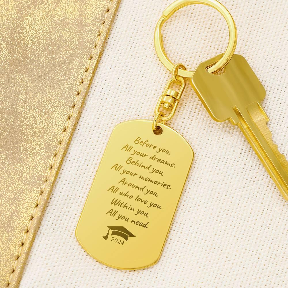 Graduation Class of 2024 Personalized Engraved Keychain